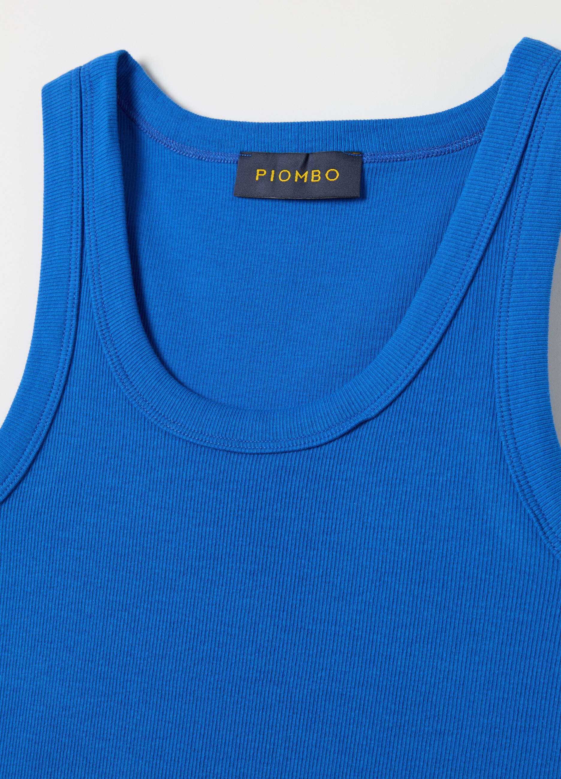 Royal blue ribbed tank top