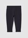 Girls' black treggings in stretch cotton slim fit_0
