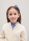 Girls' beige regular fit cardigan with knitted pattern_1