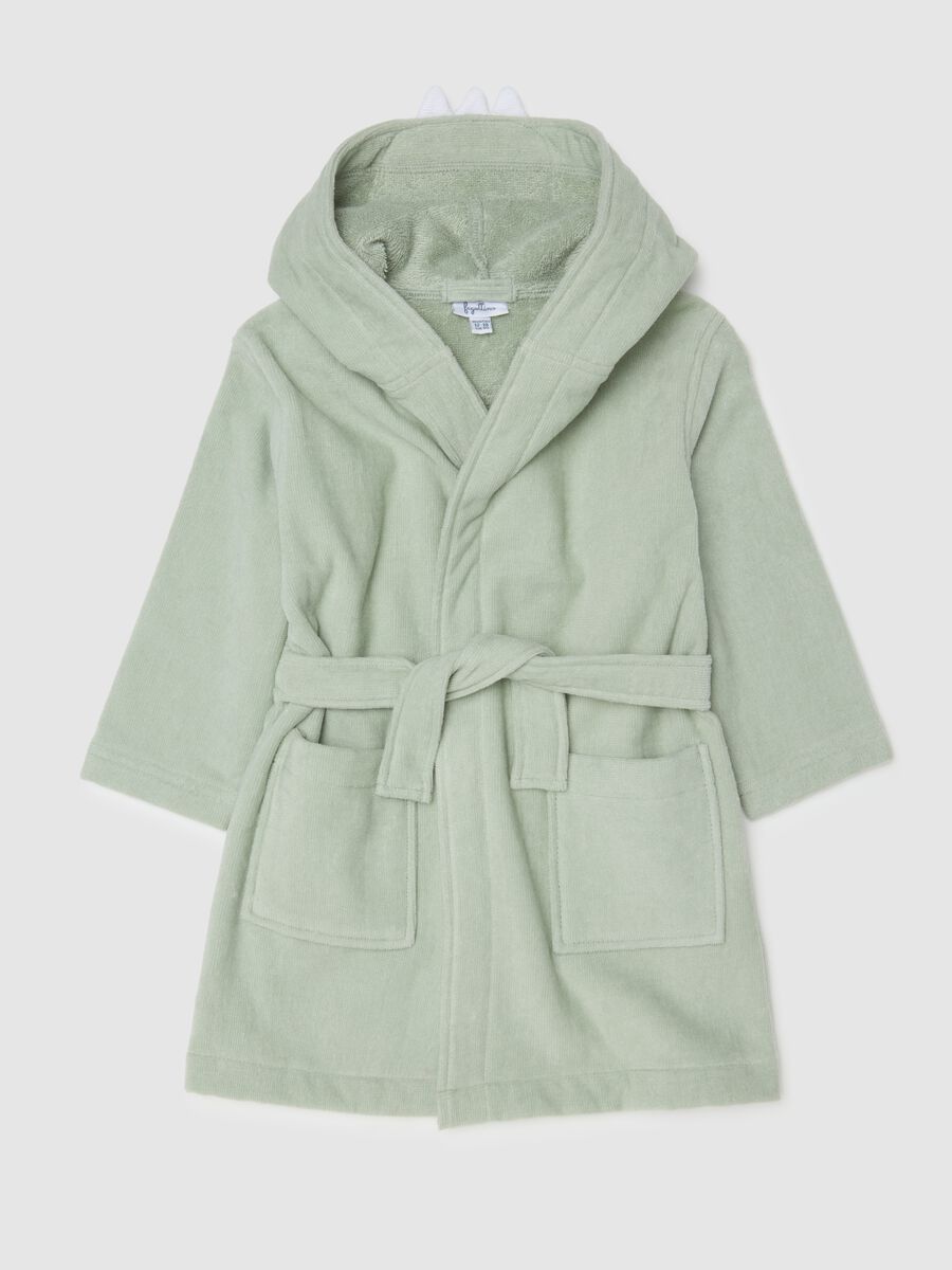 Pure Cotton Green Baby Bathrobe_0