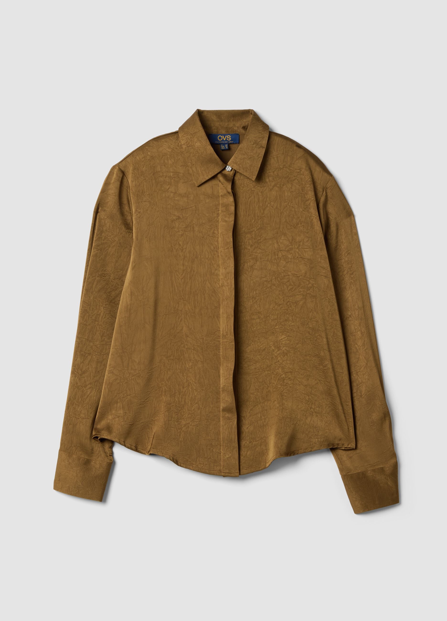 Camicia verde regular fit con collo classico