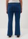 Blue Bootcut Trousers in Stretch Cotton Regular Fit_2