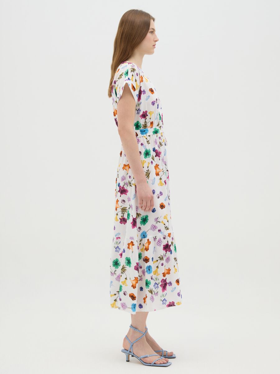 Abito lungo da donna in viscosa multicolor regular fit_2