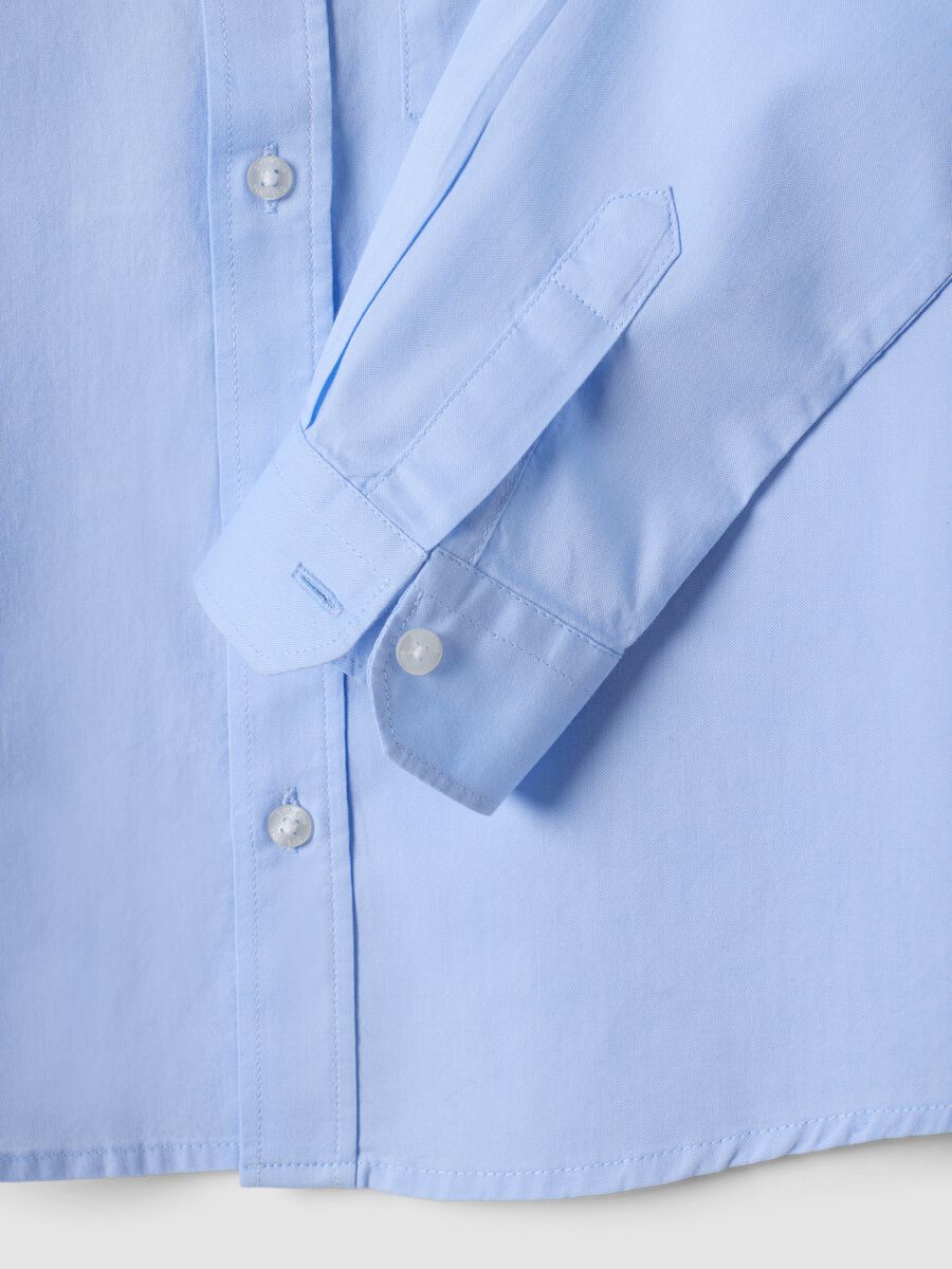 Light blue pure cotton shirt with classic collar, regular fit_2