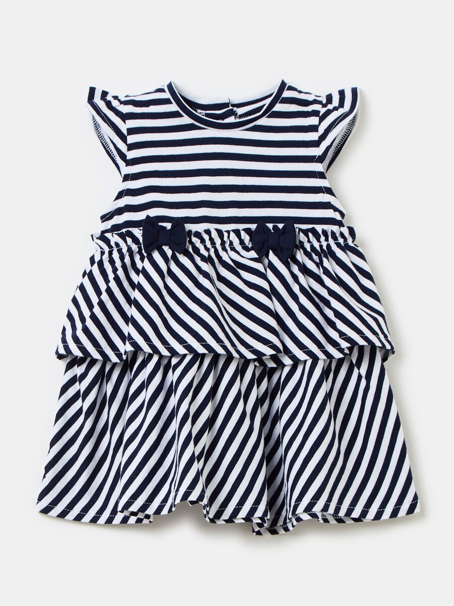 Organic cotton dress with striped pattern_0