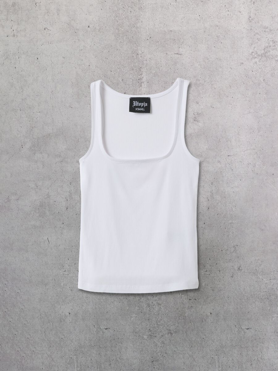 Tank Top Square Neck White_5