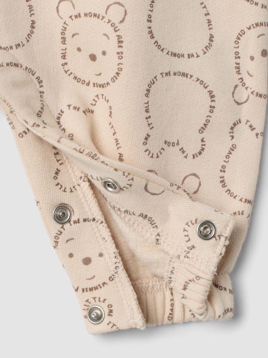 Tutina grigia in puro cotone organico con stampa Winnie The Pooh_3