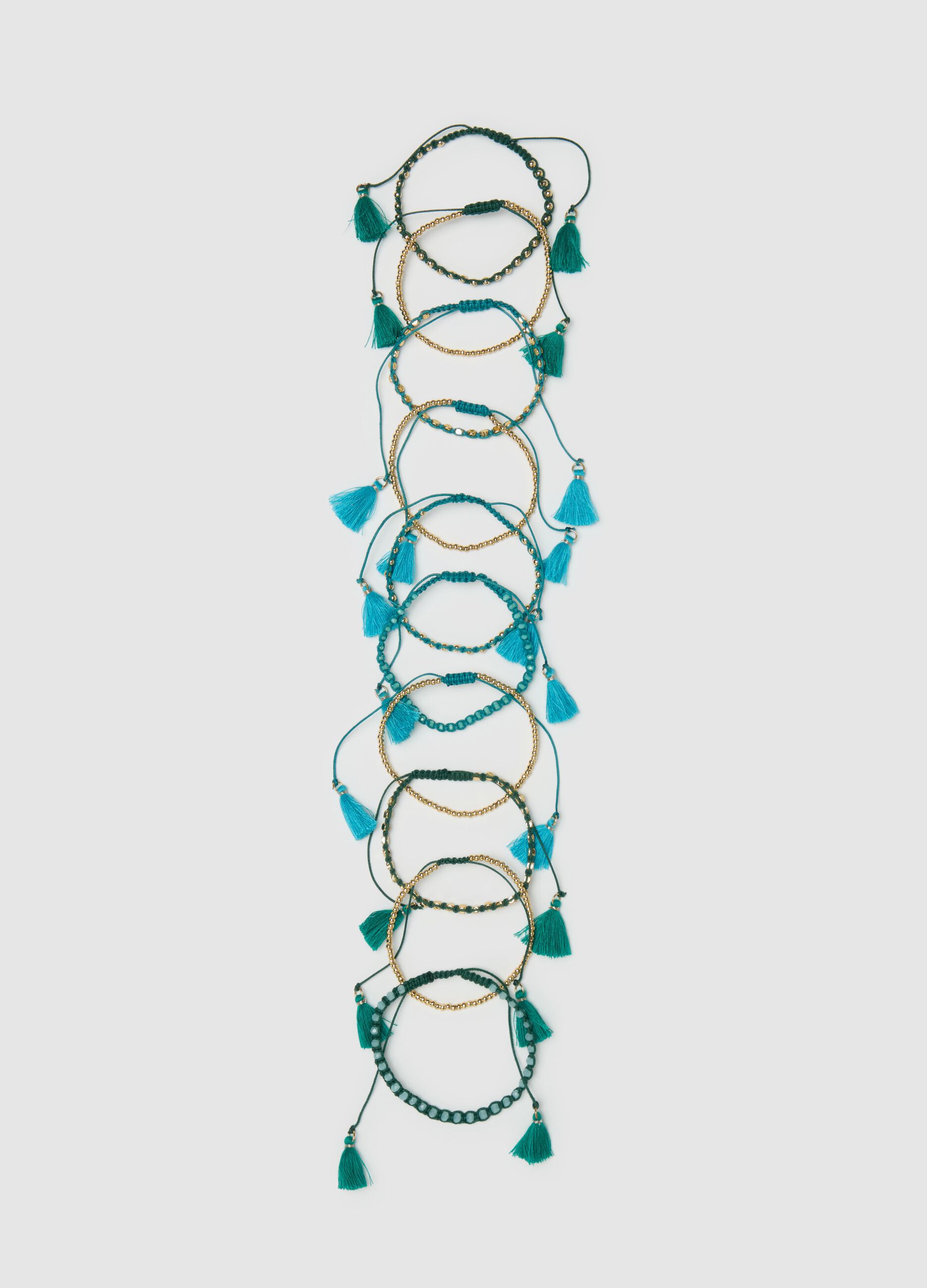Multi-pack bracelets with tassels