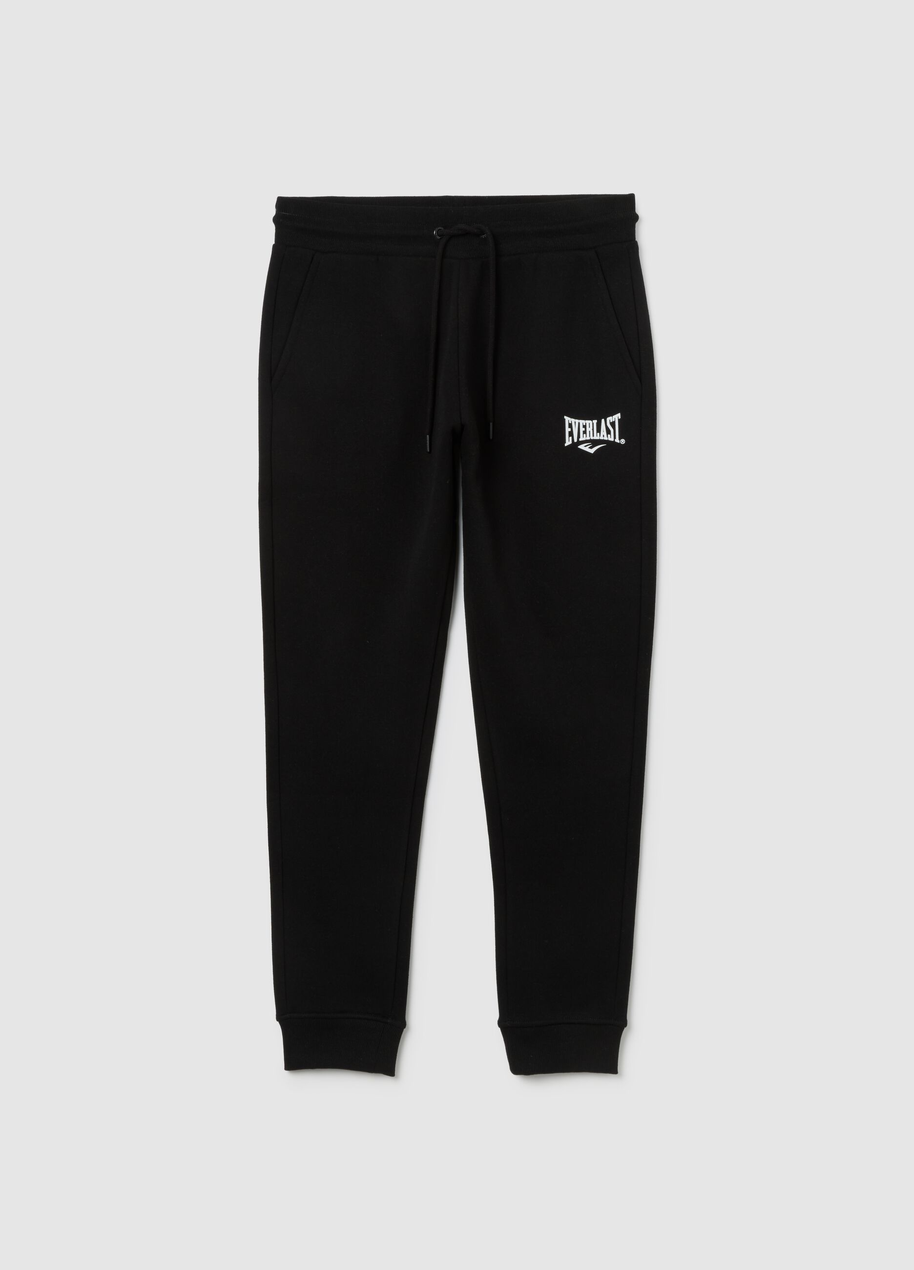 Black Cotton Blend Jogging Trousers