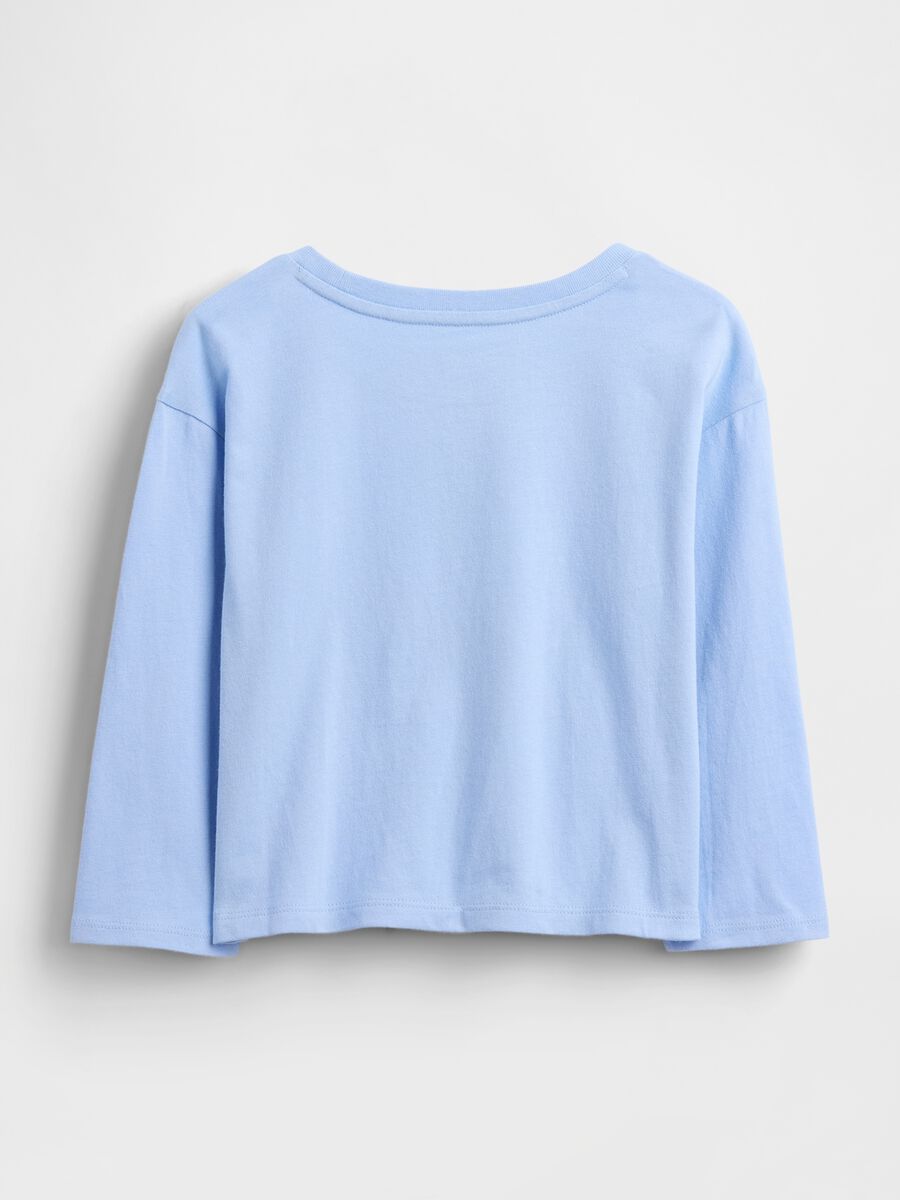 Blue long sleeve cotton t-shirt_1