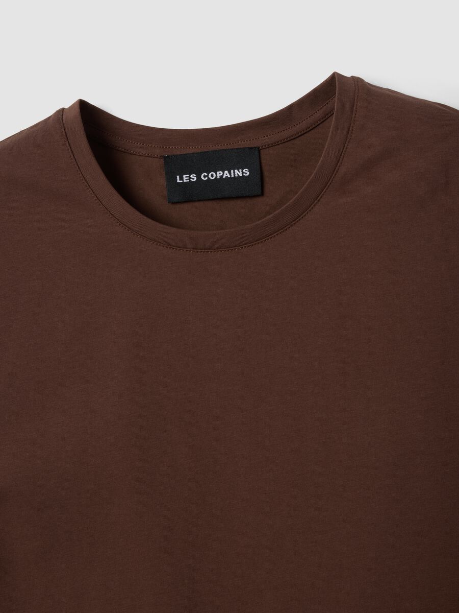 Brown cotton-blend tank top_5