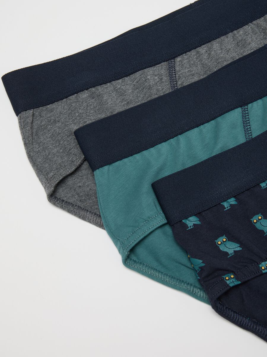 Multicolour Stretch Cotton Tripack Briefs_5