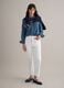 White Stretch Cotton Flare Jeans_0