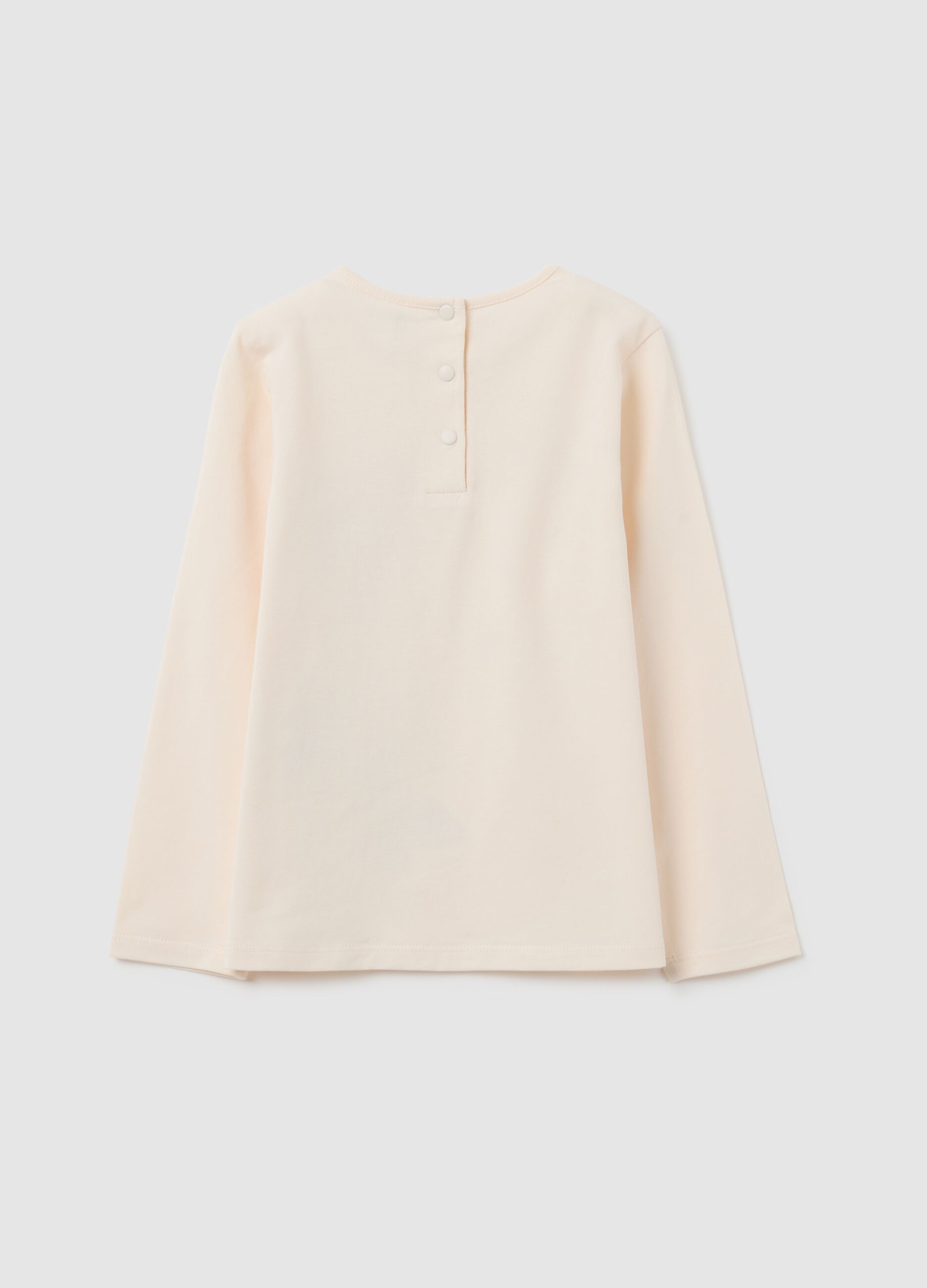 Maglia da neonata in cotone beige regular fit