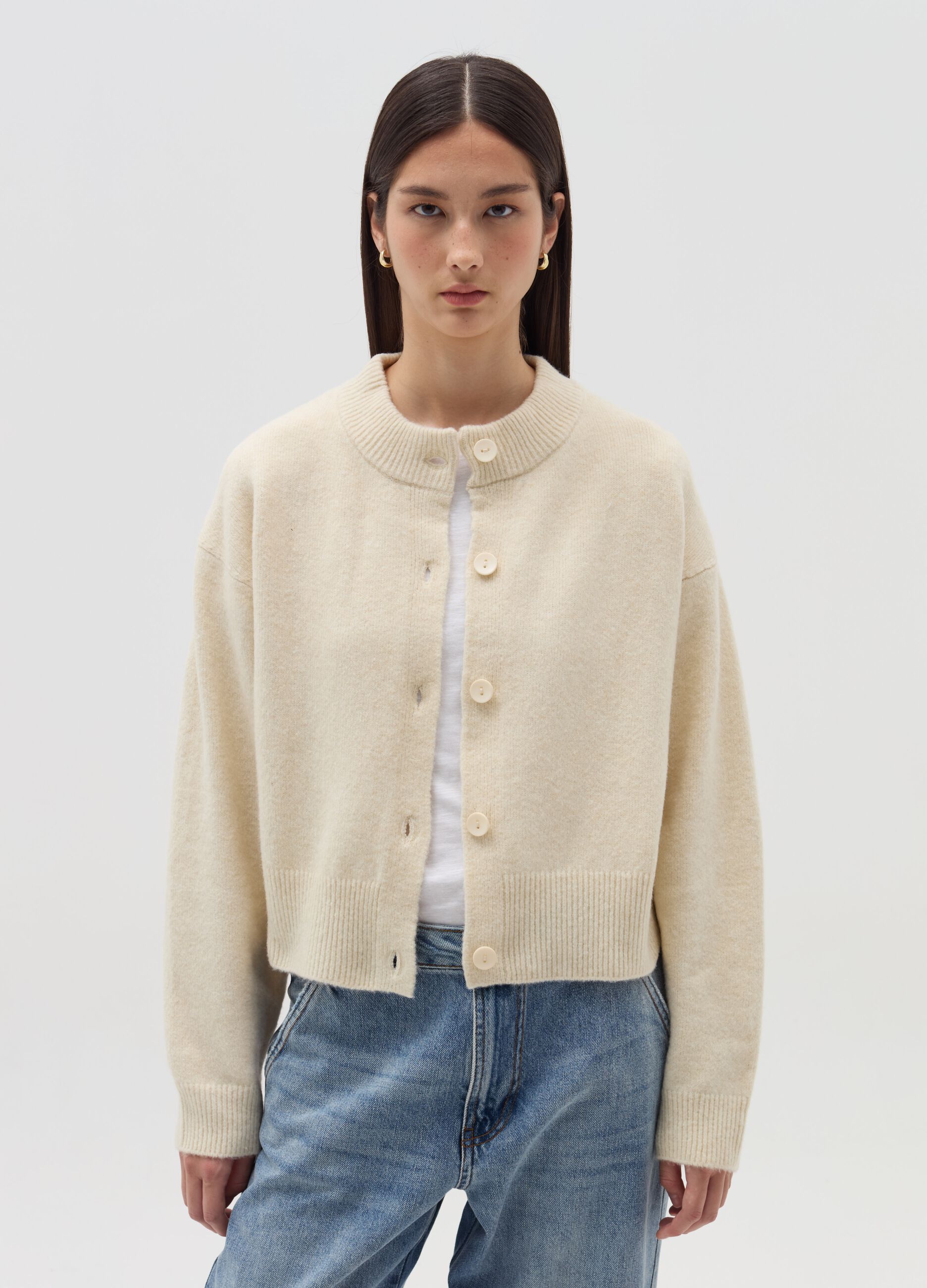 Cardigan donna beige 2025