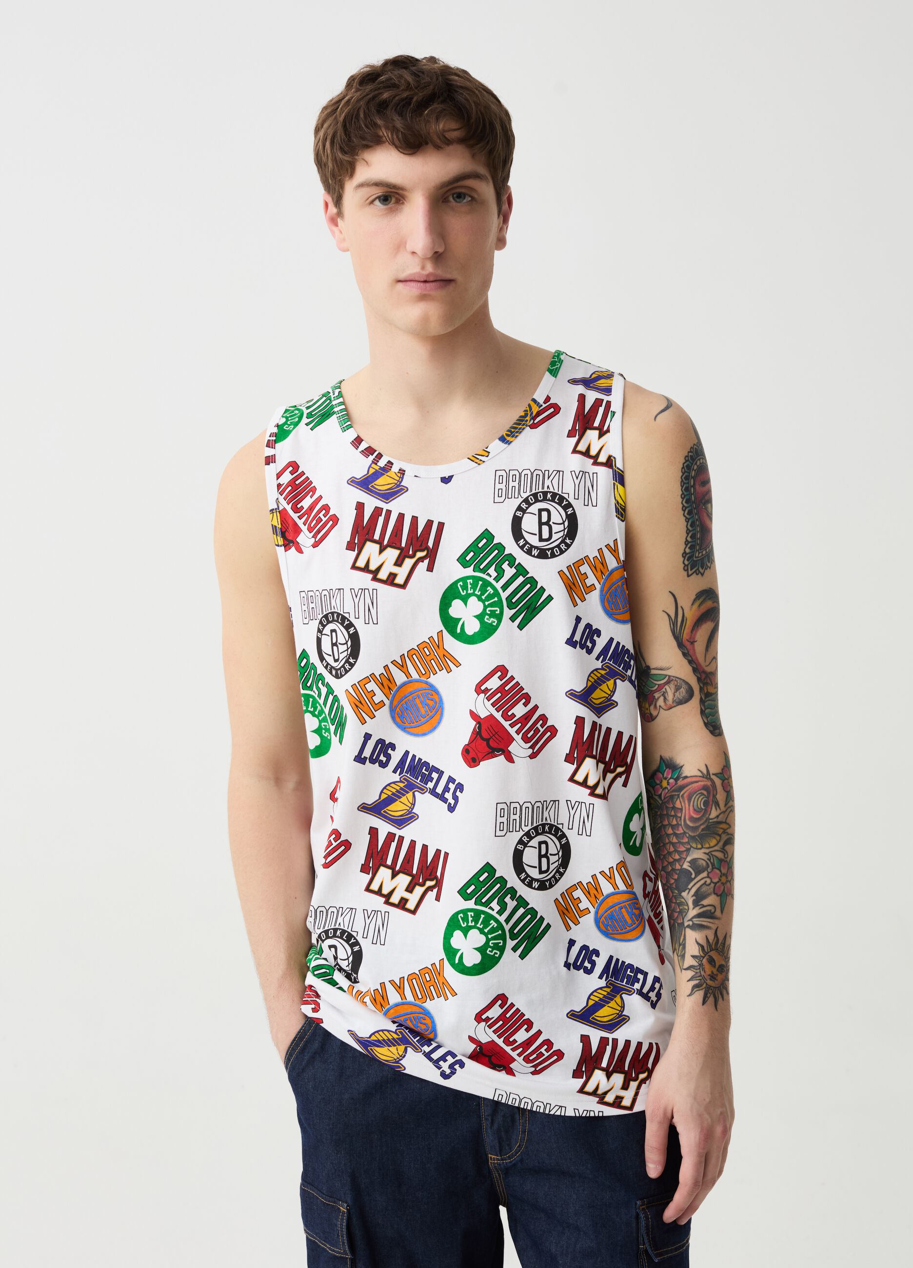 Tank top stampa squadre NBA all-over