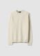 White crew-neck regular-fit knit jersey jumper_0
