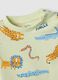 Regular fit green newborn pyjamas in pure cotton with animals_2