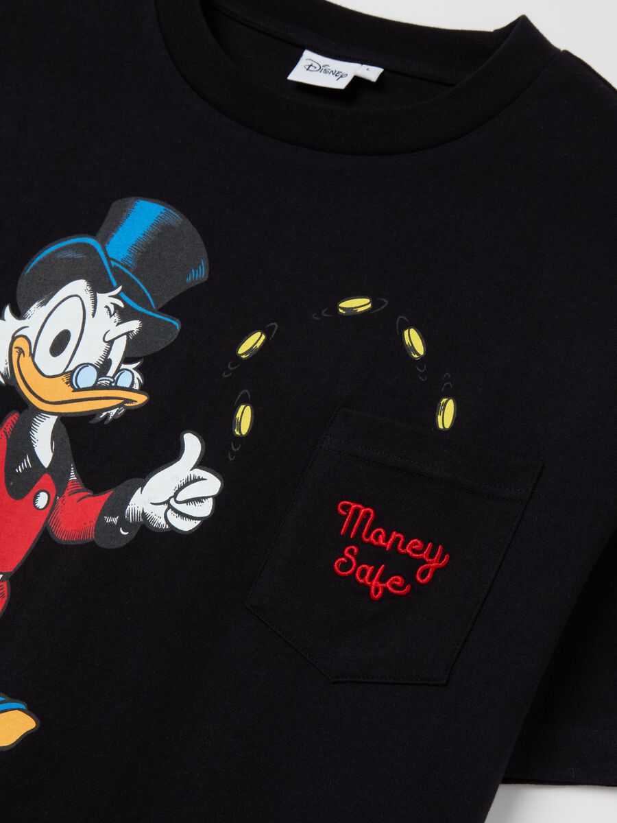 Black T-shirt with Disney Scrooge McDuck print_5