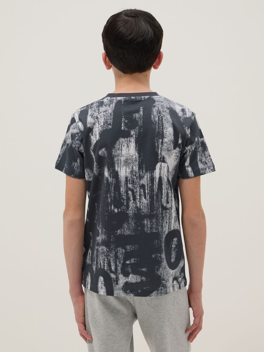 T-shirt in puro cotone multicolor da ragazzo regular fit con stampe_1