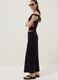 Black viscose-blend culotte trousers_0