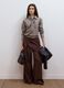 Multicolour stretch cotton shirt with scarf collar_1