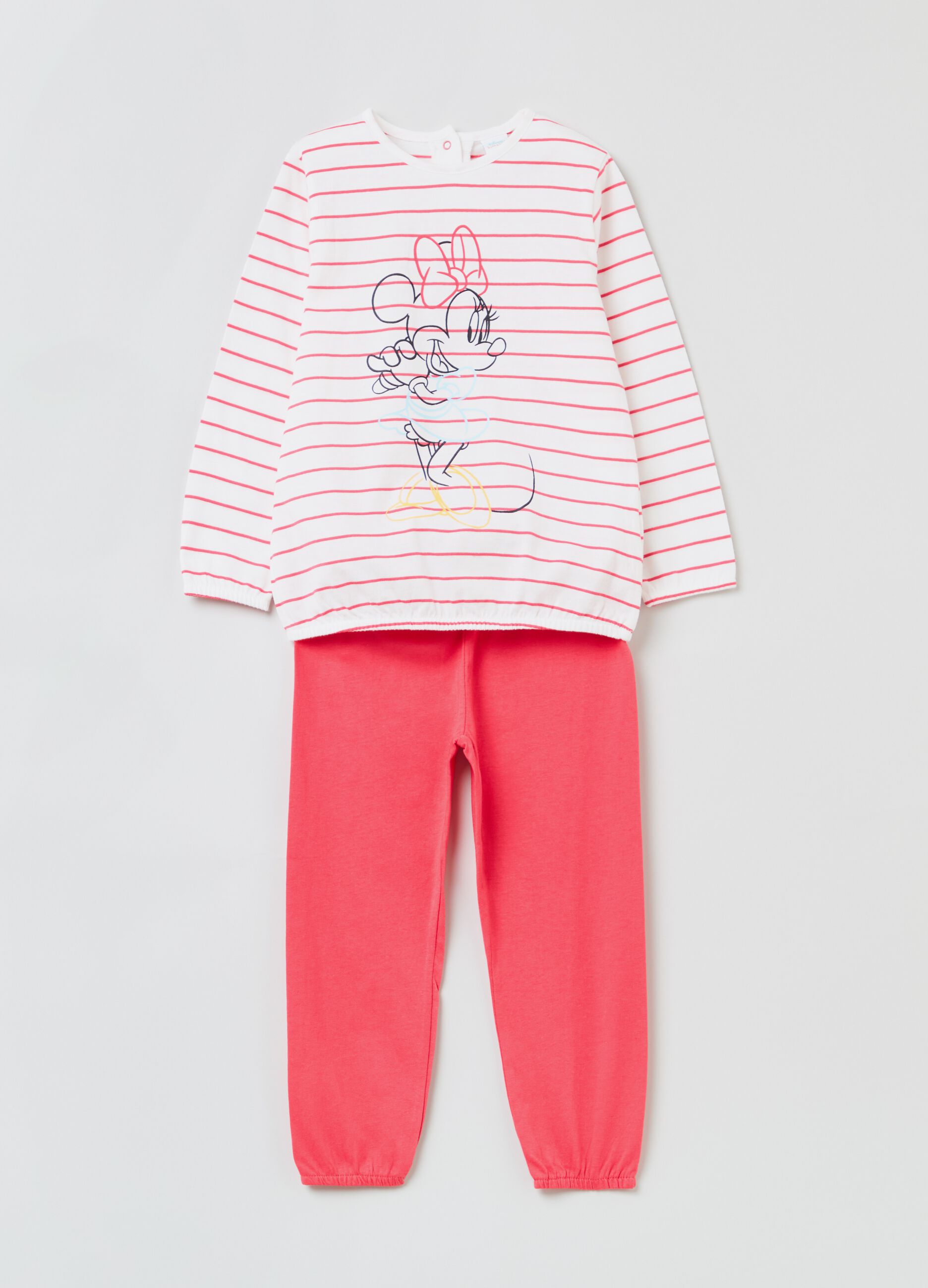 Cotton pyjamas with Minnie Mouse print