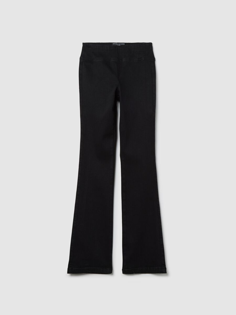 Black flare-fit jeggings_4