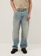 Jeans baggy blu in puro cotone elasticizzato_1