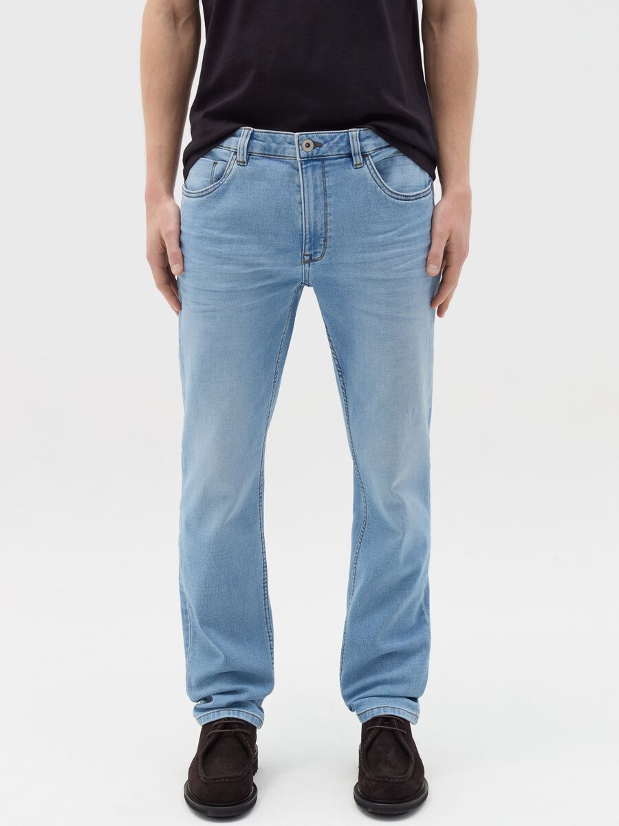 Slim-fit jeans with discolouring_1