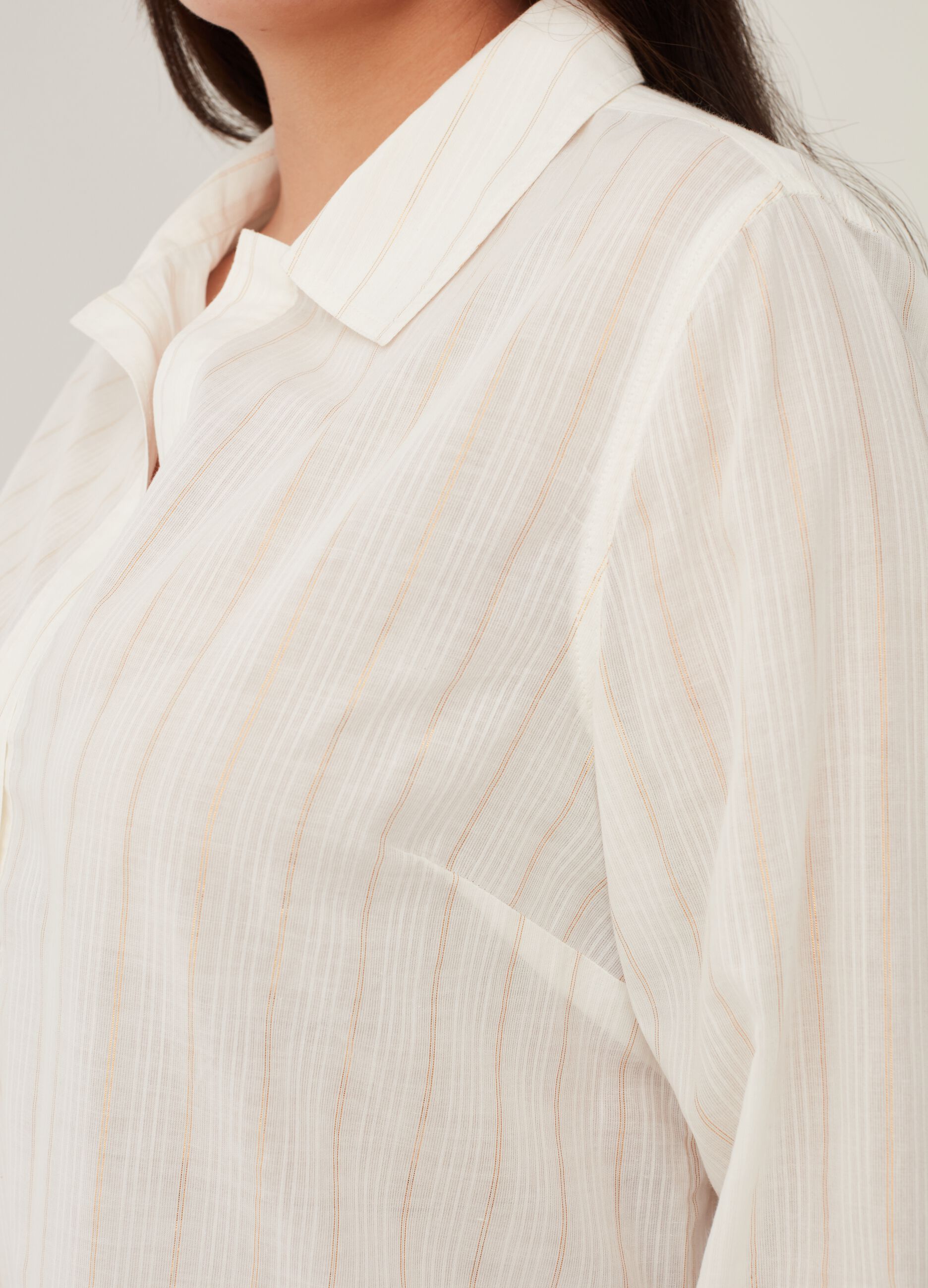 Camicia a righe con lurex Curvy_3