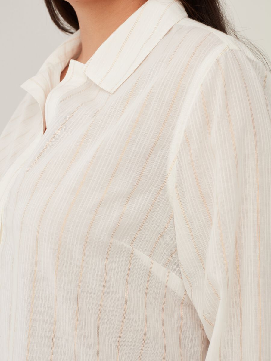 Camicia a righe con lurex Curvy_3