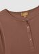 Brown Long Sleeve Stretch Maternity T-Shirt_5