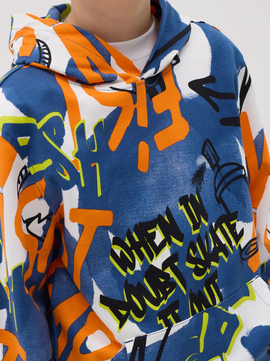 Cotton hoodie with printed lettering_1
