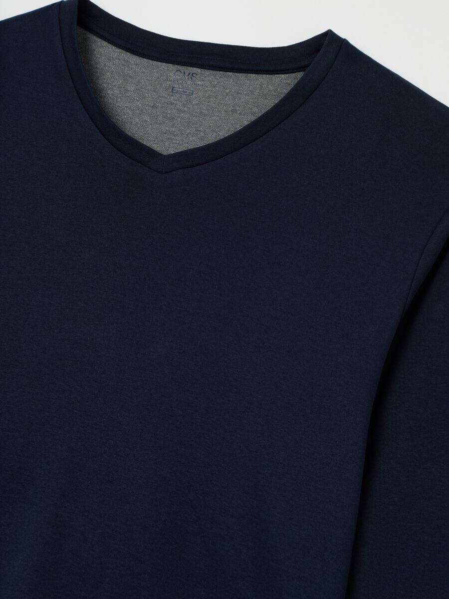 Blue cotton pyjamas for men_5