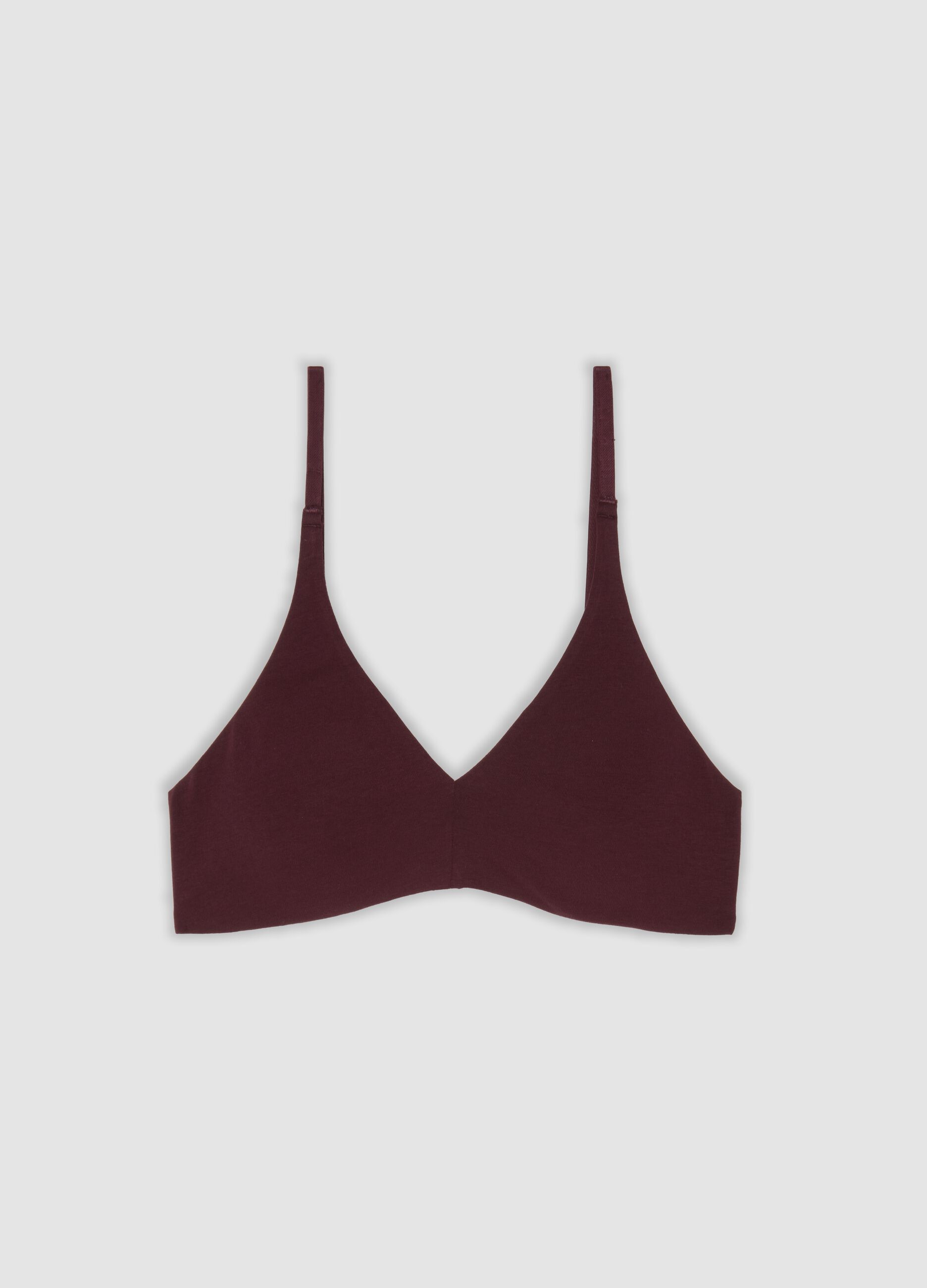 Reggiseno a triangolo viola in cotone organico elasticizzato