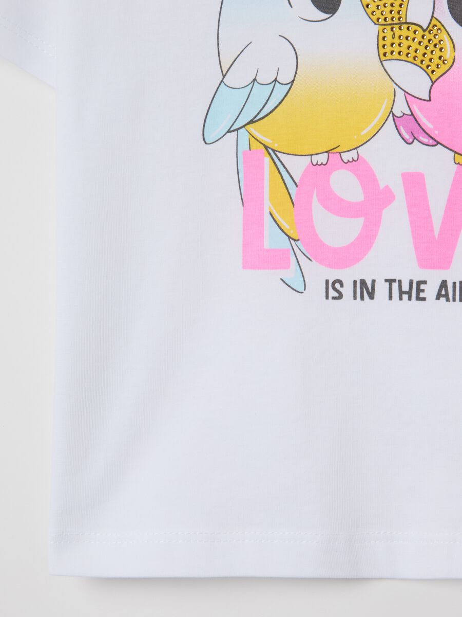 White cotton T-shirt with print_2