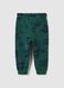 Green regular fit pure cotton children's trousers_1
