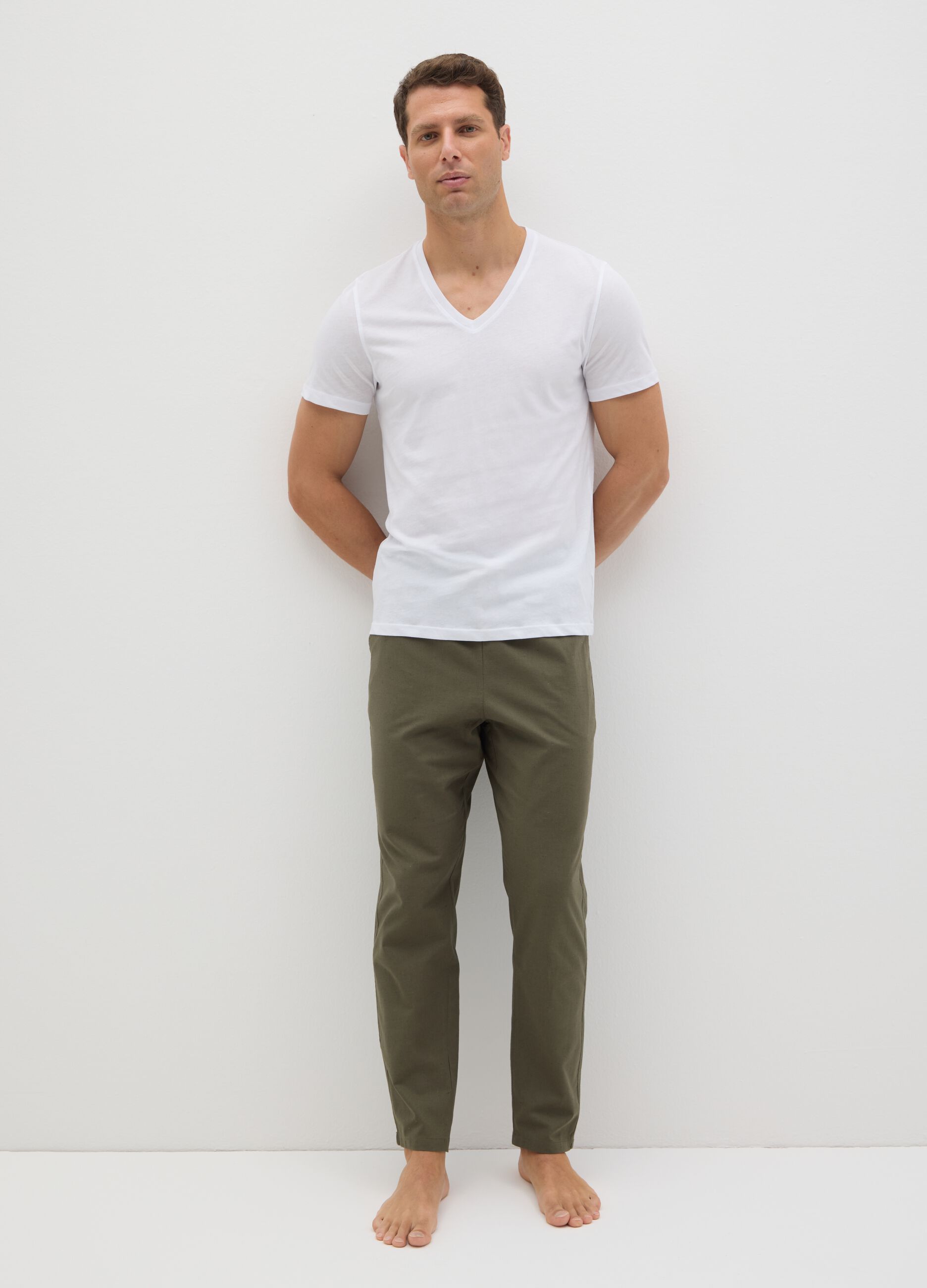 Men's White Regular Fit Pure Cotton T-shirt