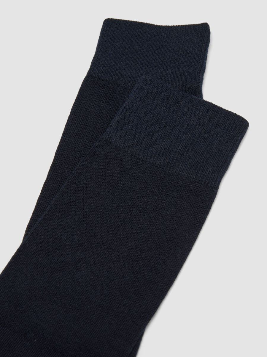 3-pack of long blue socks in stretchy organic cotton_2