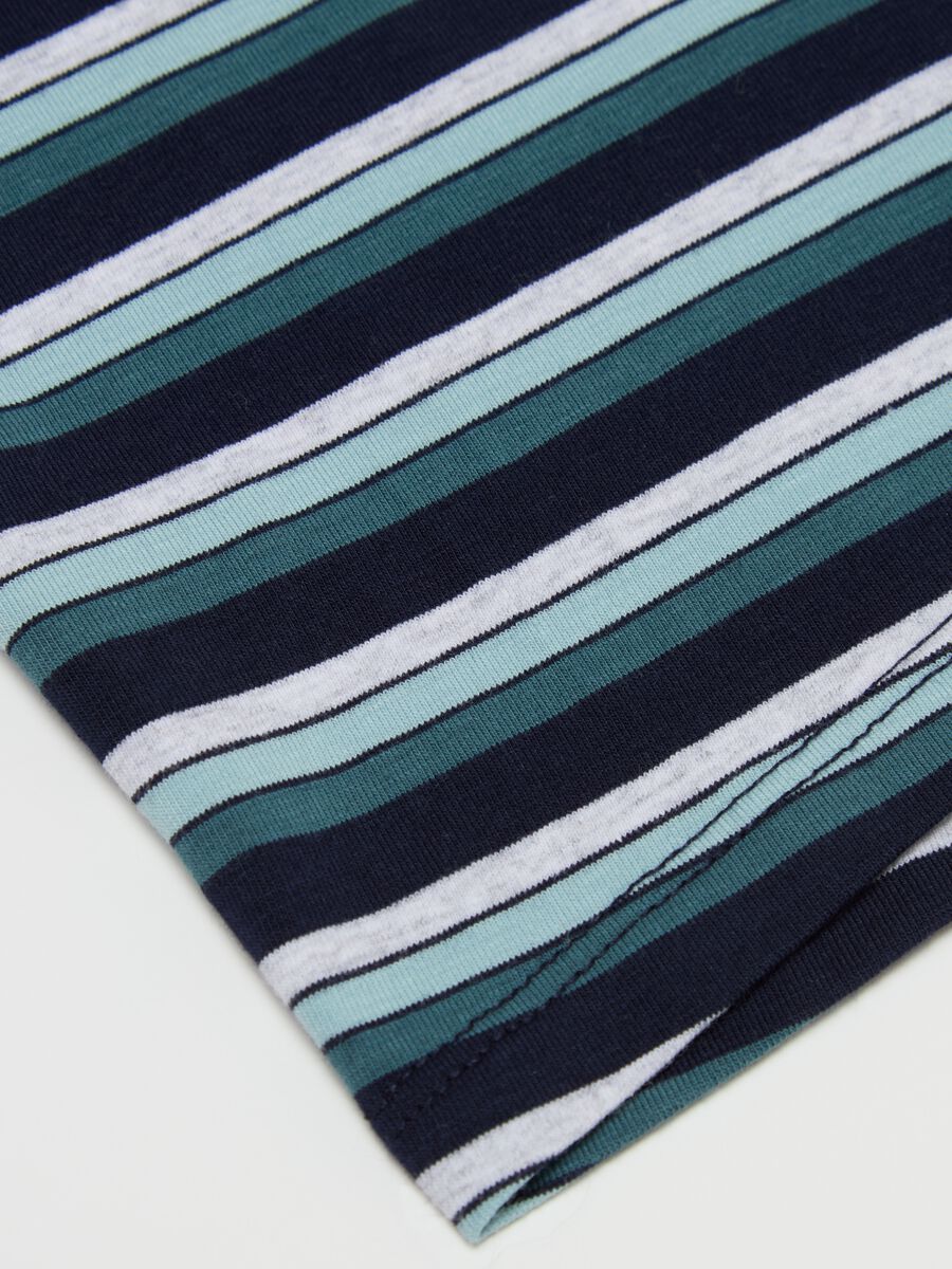 Stretch cotton boxer shorts with striped pattern_2