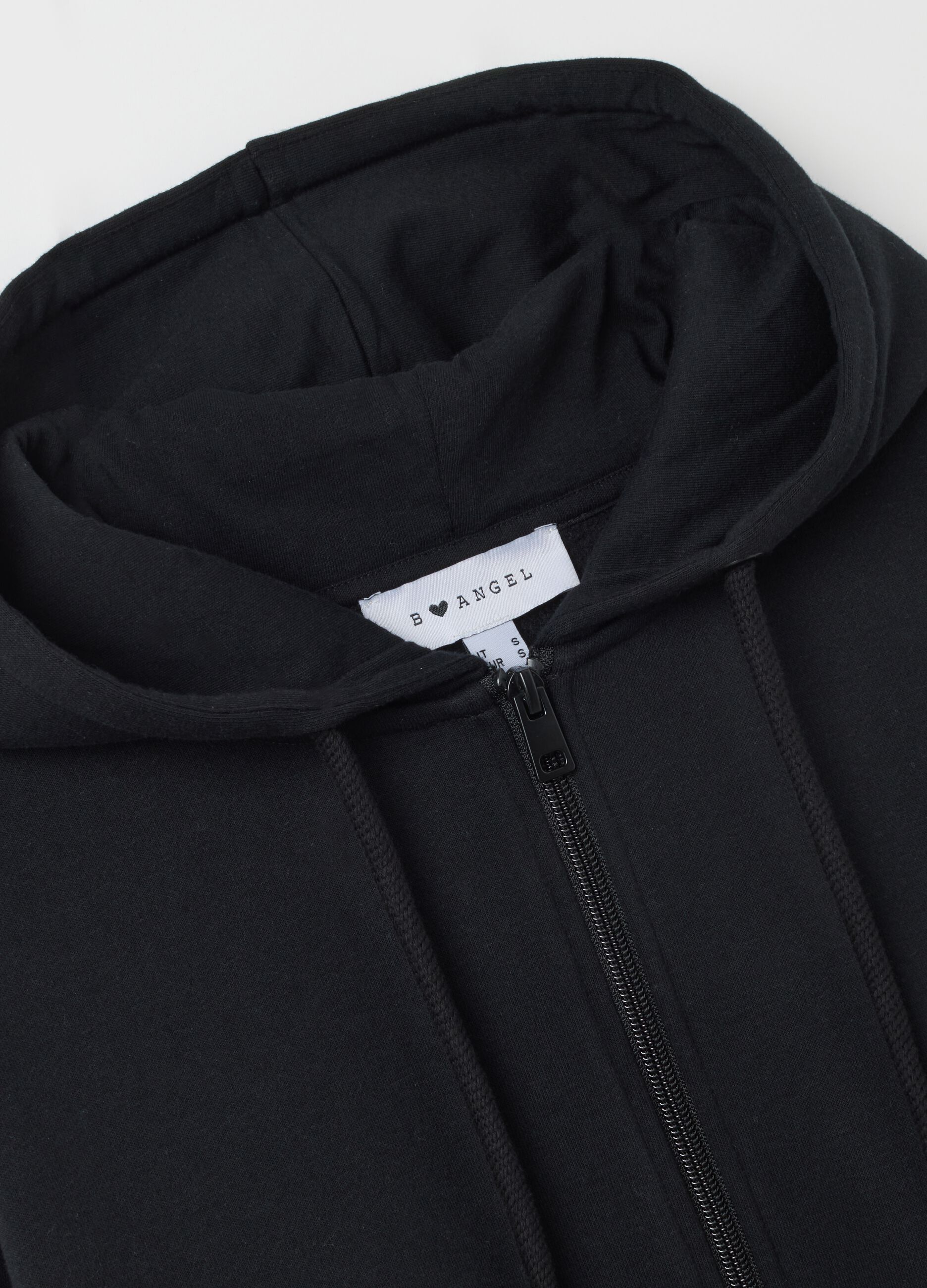 Oversized Black Cotton Blend Sweatshirt