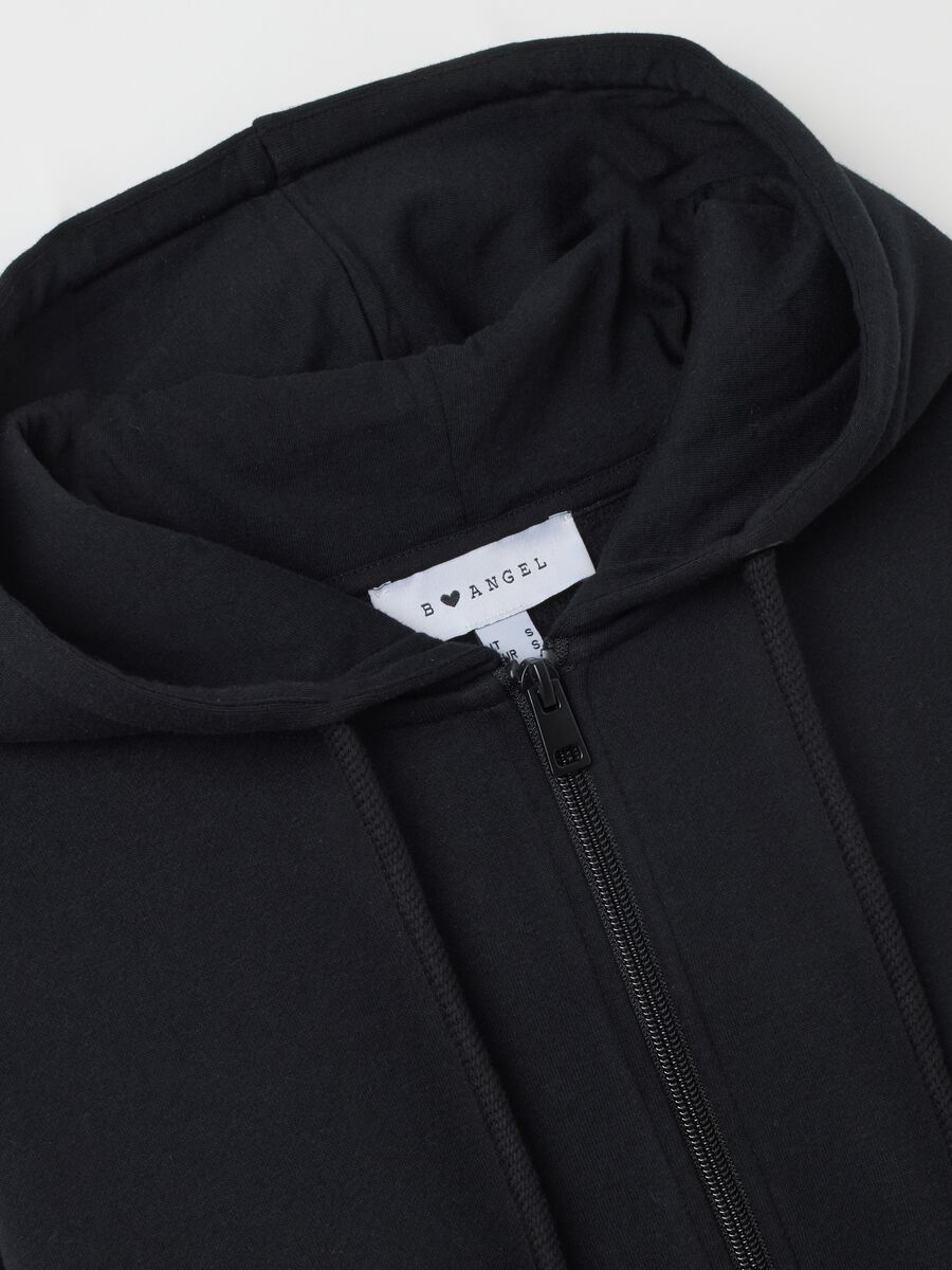 Oversized Black Cotton Blend Sweatshirt_1