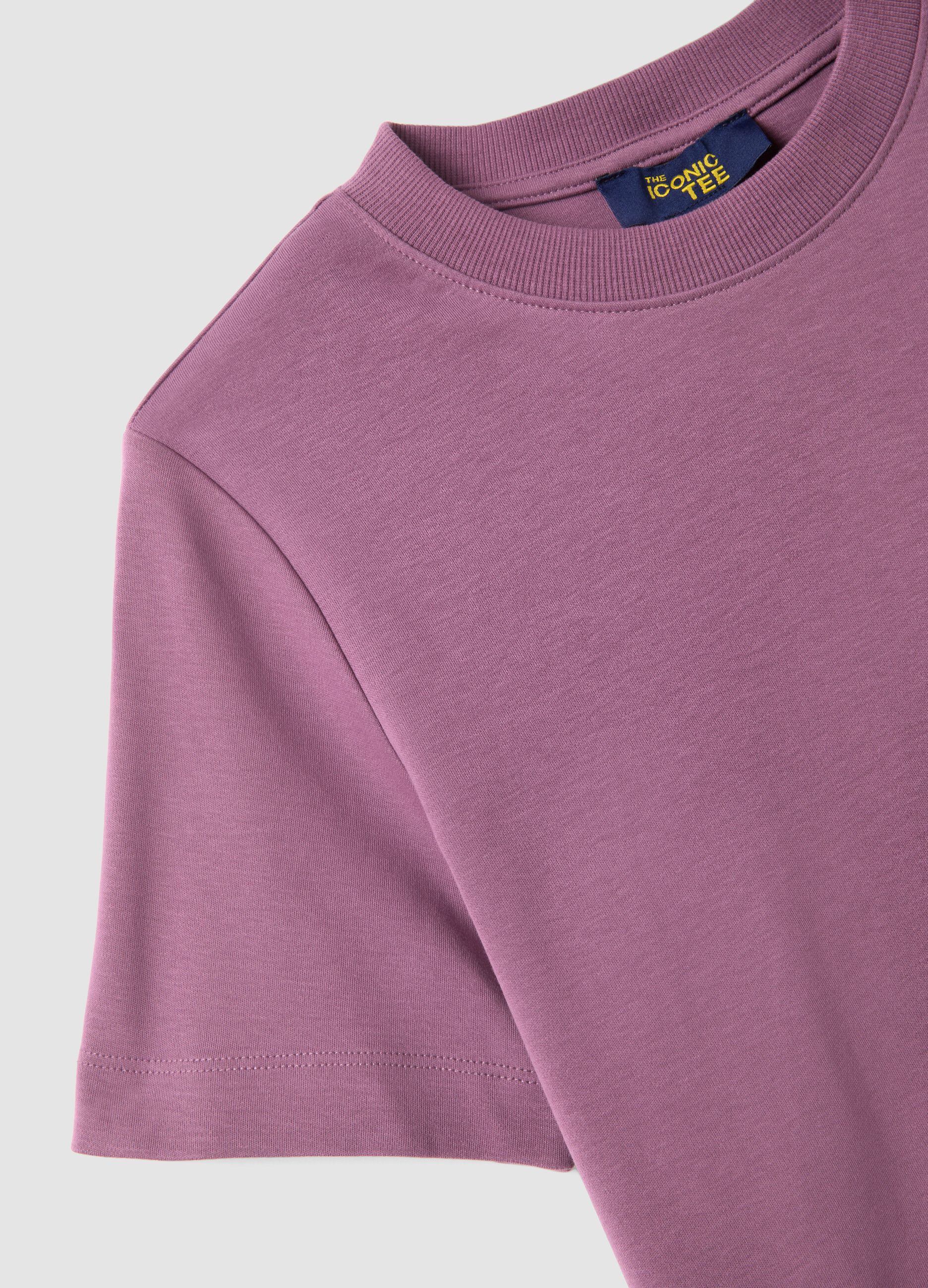 Purple pure cotton relaxed fit T-shirt