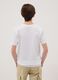 Boys' white pure cotton t-shirt regular fit with print_2