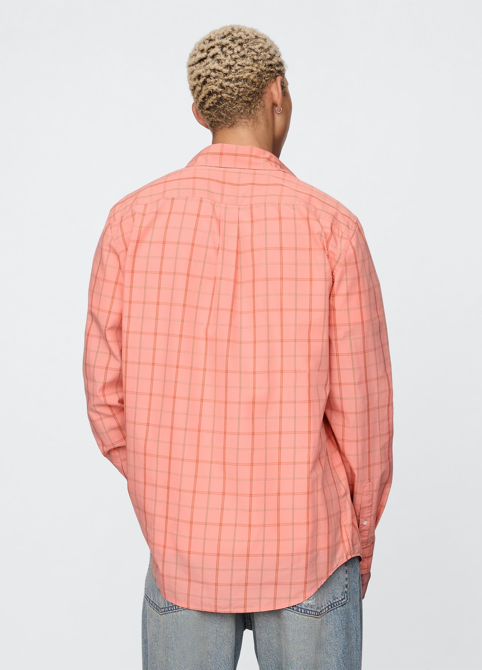 Pink Checked Cotton Shirt