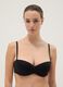 Black Balconette Bra with Removable Padding_0