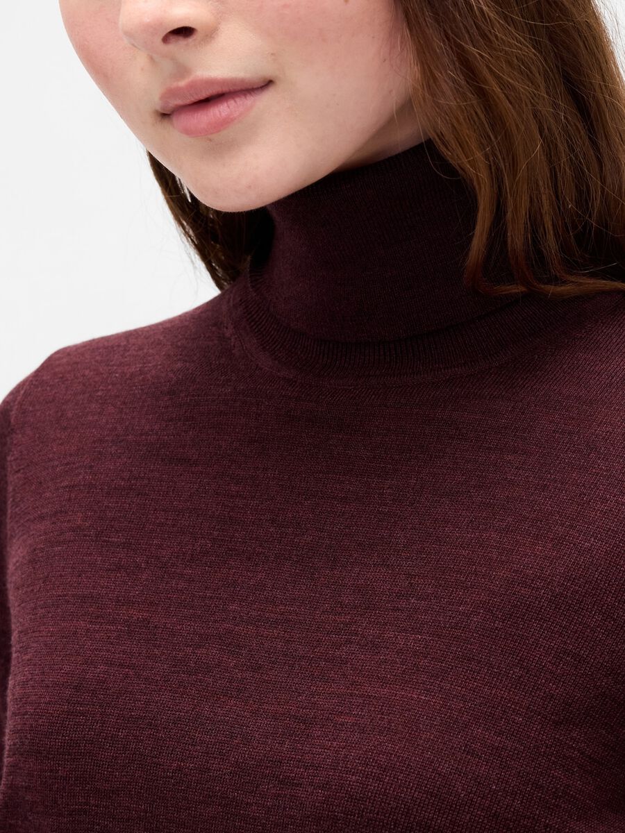 Red wool turtleneck jumper_3