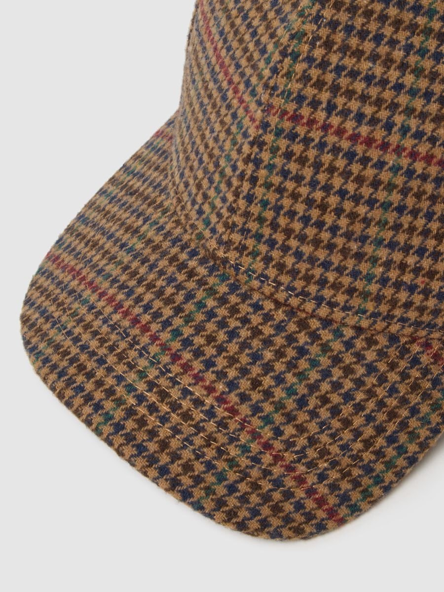 Cappello a quadri marrone_2