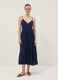 Long blue dress in pure viscose_1